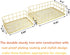 Wire Baskets, Wire Mesh Organizer Basket, Desk Drawer Countertop Freezer Storage Organizing Basket for Entryway, Bedroom, Bathroom, Office, 2 Pack(Gold)