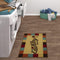 Ottomanson Laundry Collection Checkered Border Rubberback Area Rug/Mat, 2'3" x 3', Multicolor