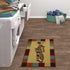 Ottomanson Laundry Collection Checkered Border Rubberback Area Rug/Mat, 2'3" x 3', Multicolor