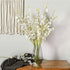Nubry 12pcs Artificial Orchids Flowers Fake Silk Dancing Lady Orchid Faux Long Stem Flowers in Bulk for Home Wedding Office Party Festive Indoor Outdoor Decoration (White)