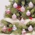 60MM/2.36" Clear Christmas Ornaments Set, 30PCS Shatterproof Decorative Hanging Ball Ornament with Stuffed Delicate Decorations, Xmas Tree Balls for Halloween Holiday Party Thankgivings - Pink.