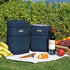 BALEINE 2 Bottle Wine Carrier - Insulated & Leakproof Wine Cooler Bag with Shoulder Strap for Picnic, Travel, BYOB Restaurant, Wine Gifts for Women (Blue, 2 Bottle)