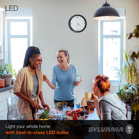 SYLVANIA LED A19 Light Bulb, 60W Equivalent, Efficient 8.5W, 800 Lumens, Frosted, 5000K, Daylight - 12 Pack (74470)