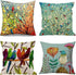 Emvency Set of 4 Throw Pillow Covers of Birds Tree Life and Green Oil Painting Hundreds Bird Decorative Pillow Cases Home Decor Square 20x20 Inches Pillowcases