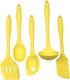 Chef Craft Premium Silicone Kitchen Tool and Utensil Set, 5 Piece, Yellow