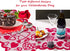 10PCS Valentines Day Decorations Table Runners Placemats Romantic Lace Heart Centerpieces Wedding Party Decor Supplies