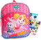 Paw Patrol Backpack for Girls ~ 2 Pc Bundle With Premium 11" Skye Paw Patrol Mini School Bag for Toddlers with Stickers and Tattoos (Paw Patrol School Supplies)