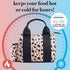 Fit + Fresh Sanibel Insulated Lunch Bag, Lunch Bag for Women Includes 2 Food Containers, Reusable Lunch Box, Perfect for Work, School, Beach & More, Cheetah