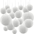 24 Pc Paper Round Lantern for Birthday Bridal Wedding Baby Shower Parties - Great for Indoor or Outdoor (White)