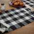 Park Designs Wicklow Yarn 13"x 36" Table Runner - Black, Cream Buffalo Check