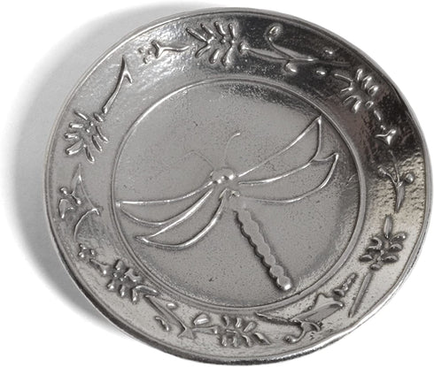 Crosby & Taylor Dragonfly 3-inch Pewter Teabag Holder Trinket Dish