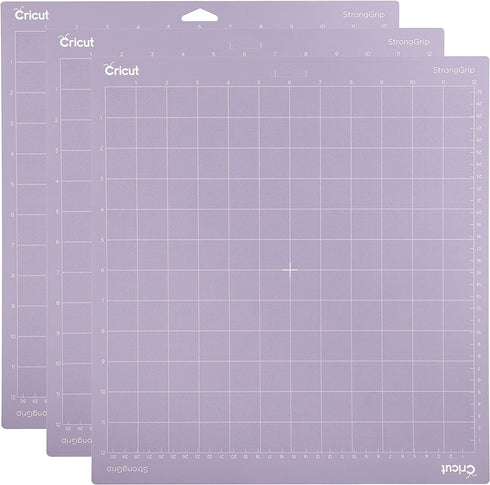 StrongGrip Cricut Cutting Mat 12in x 12in, Craft Mat for Cricut Maker & Explore, Use with Heavyweight Materials - Specialty Cardstock, Matboard & More, Reusable, Clear Protective Film (3 Count)
