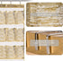 DAMAHOME Over The Door Shoe Organizer 22 Breathable Large Pockets Hanging Shoes Rack Closet Storage Holder with 4 Metal Hooks for Men Women Kids Nursery Organizer, Gold Modern Pattern, 67?x23?