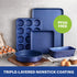 Granitestone 12 Cup Muffin Pan, Cupcake Pan Nonstick Blue Bakeware for Standard Size Muffins, 12 Cup Muffin Tin with Even Heat & Non-Warp Technology, Ultra Nonstick Mineral Coating, Dishwasher Safe