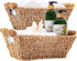 Small Wicker Baskets - Hand-Woven Seagrass Storage Baskets - Beautiful Toilet Paper Holder Basket for Bathroom - 12" x 7.2" x 4.4", 2-Pack