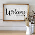 Welcome to Our Home Sign -Rustic Farmhouse Decor for the Home Sign - Wall Decorations for Living Room, Modern Farmhouse Wall Decor, Rustic Wall Hanging Welcome Sign with Solid Wood Frame -11x16 inches