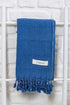 Bersuse 100% Cotton Troy Stonewashed Turkish Towel - 37x70 Inches, Blue