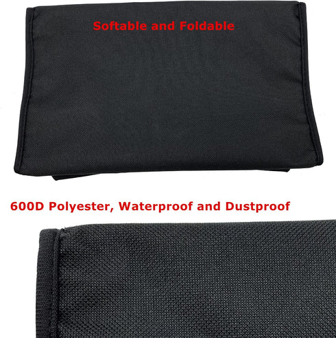 Wanty Black Antistatic Water-proof Dust-proof Nylon Fabric Printer Cover Case Protector for Iconites 1800W 10-in-1 Air Fryer Oven / MOOSOO 1700W 10-in-1 Air Fryer Toaster Oven,Medium