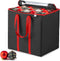 Premium Carrying Christmas Ornament storage Box with Clear Lid, 3" Compartment, Contains 5 Trays, Keeps 100 Holiday Ornaments & Xmas Accessories, Made Of Tear Proof Made Of 600D Oxford Fabric