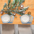 Abstract Grey Blue Round Table Placemats Set of 5 Modern Wedge Table Mats with Centerpiece Heat Resistant Washable Place mats for Indoor Outdoor Kitchen Dinning Table Decoration