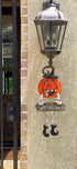 Transpac Halloween Decoration Wall Front Door Wreath Hanging Wood Metal Decor Indoor Outdoor 24" x 10.5" (Pumpkin Boo)