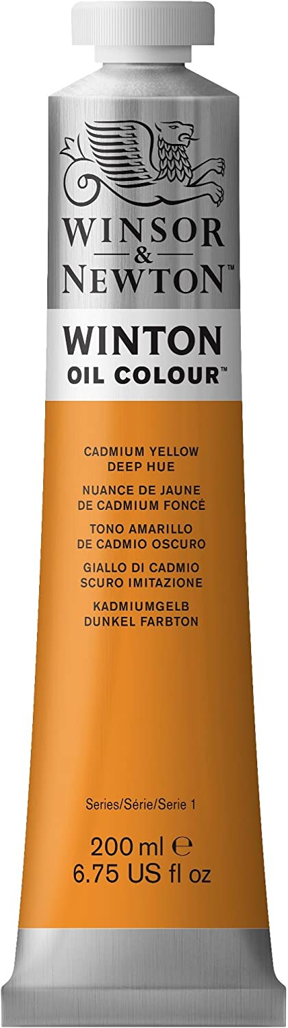 Winsor & Newton Winton Oil Color Paint, 200-ml Tube, Cadmium Yellow Deep Hue