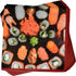 Sushi Party Supplies Tableware Set 24 9" Plates 24 7" Dessert Plate 24 9 Oz. Cups 50 Lunch Napkins for Let's Roll Japanese Sushi Fish Rice Soy Chinese New Years Parties Birthday Disposable Paper Goods