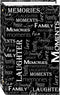 3-Ring Photo Album 300 Pockets Hold 4x6 Photos, Black & White Words Design