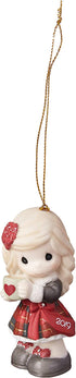 Precious Moments Heart Warming Christmas 2019 Dated Bisque Porcelain 191002 Ornament, One Size, Multi