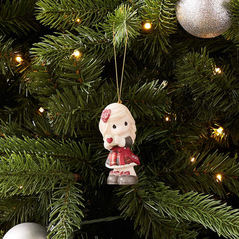 Precious Moments Heart Warming Christmas 2019 Dated Bisque Porcelain 191002 Ornament, One Size, Multi