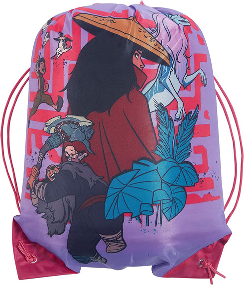 Idea Nuova Disney Raya and The Last Dragon 2 Piece Slumber Set with Sling Bag and Cozy Lightweight Sleeping Bag, 46" L x 26" W, Ages 3+