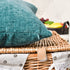 CaliTime Pack of 2 Cozy Throw Pillow Covers Cases for Couch Sofa Home Decoration Solid Dyed Soft Chenille 20 X 20 Inches Teal