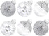 ISULIFE Christmas Ball Ornaments 80mm/3.15" Shatterproof Clear Large Plastic Christmas Tree Decoration, Delicate Hanging Ornaments for Xmas Party, Wedding, Holiday and Home Décor(6ct,Silver)