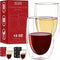 Wine Glasses - Set of 2-13 oz Tumbler Cup - Double Walled Glassware - Stemless Large Drinking Glass - Red & White Wine Tumblers by Epar©