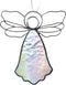 Angel Ornament Stained Glass Window Sun Catcher Display Christmas Tree Decoration Holiday Decor Memorial Remembrance Sympathy Gifts for CNA Nurse J Devlin ORN 303 Series (Clear Iridescent)