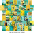 LARGER SIZED Yellow & Teal Blue Photo Wall Collage Kit (50 Picture Set, 5" x 7" size), Sunny Summer Beach Daytrip Themed Photo Wall Collage Kit Aesthetic Pictures