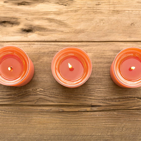 Hibiscus & Palmwood Scented Candles, Scented Candle | Highly Scented Candles for Home, 8 oz 45 Hour Burn | All Natural Soy Candles, Soy Candle, Aromatherapy Candle with Pink Glass Jar