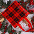Aneco 12 Pieces Red and Black Plaid Non-Woven Bags Christmas Party Treat Bags Gift Tote Bags 9.8 x 7.9 x 9.8 Inch for Party Favors