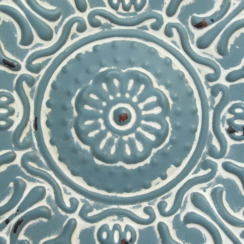 Stratton Home Décor S11564 Small Medallion Wall Décor, 13.00 W X 0.50 D X 13.00 H, Blue