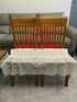 HOMECOOL Square Small Table Cloth - 2PCS Ivory Crochet Tablecloth for Round Coffee Table 35 X 35 Inch ( 89cm X 89cm)