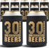 Happy 30th Birthday Decorations for Him, Dirty Thirty Birthday Beverage Can Cooler Sleeves, Insulated Holder Gift Ideas and Party Favors for Men, 12-Pack, Black & Gold