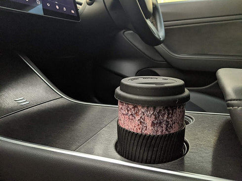 UNIVERSAL TRAVELLER Ceramic Coffee Travel Mug with Lid and Sleeve -16oz. Large, Eco-friendly Travel Coffee Mugs, Portable Tumbler, Reusable Travel Coffee Cup, Unique Ceramic Coffee Mug with Lid - Pink