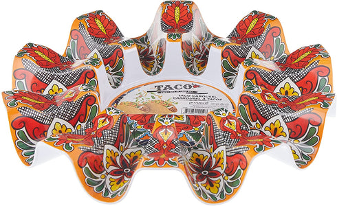 Prepara Ten Taco Carousel, 10, yellow/white