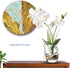 Jusdreen Artificial Flower Bonsai with Glass Vase Vivid Orchid Flowers Arrangement Phalaenopsis Flowers Pot for Home Office D©cor House Decorations(Glass Vase/White Orchid)