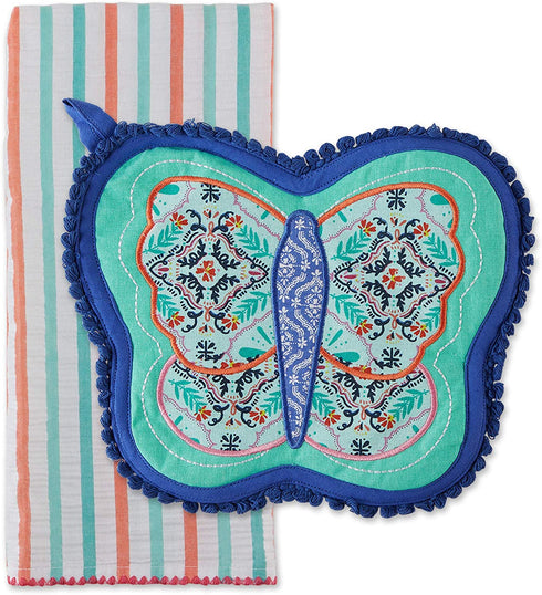 DII Gift Set Collection Kitchen Set, Potholder & Dishtowel Set, Hot Stuff, 3 Piece