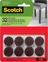 Scotch SP822-NA Brand 3M, Round, 1 in. Diameter, Brown, 32/Pack Felt Pads, Count