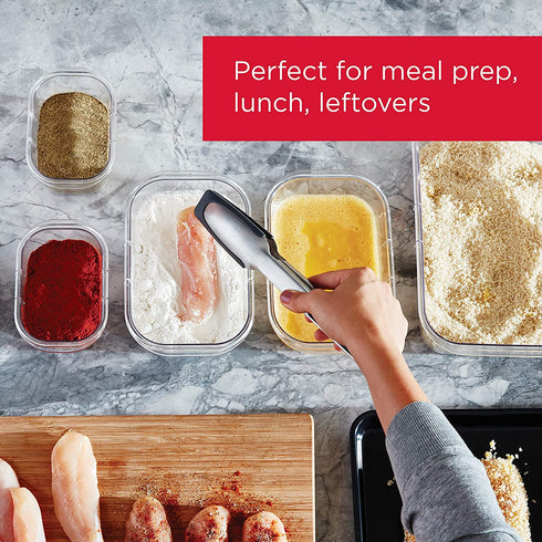Rubbermaid Brilliance Storage 14-Piece Plastic Lids | BPA Free, Leak Proof Food Container, Clear
