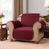 DyFun Sofa Slipcover Reversible Couch Cover Furniture Protector with Elastic Straps for Livingroom Non-Slip Washable Cover for Pets Kids Children (Chair,Wine)