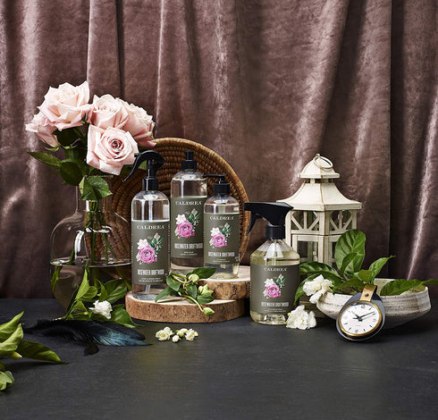 Caldrea Linen and Room Spray Air Freshener, Made with Essential Oils, Plant-Derived and Other Thoughtfully Chosen Ingredients, Rosewater Driftwood Scent, 16 oz (Packaging May Vary)