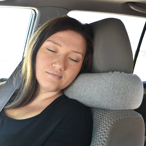 Twist Memory Foam Travel Pillow for Neck, Chin, Lumbar and Leg Support - for Traveling on Airplane, Bus, Train or at Home - Best for Side, Stomach and Back Sleepers - Adjustable, Bendable Roll Pillow